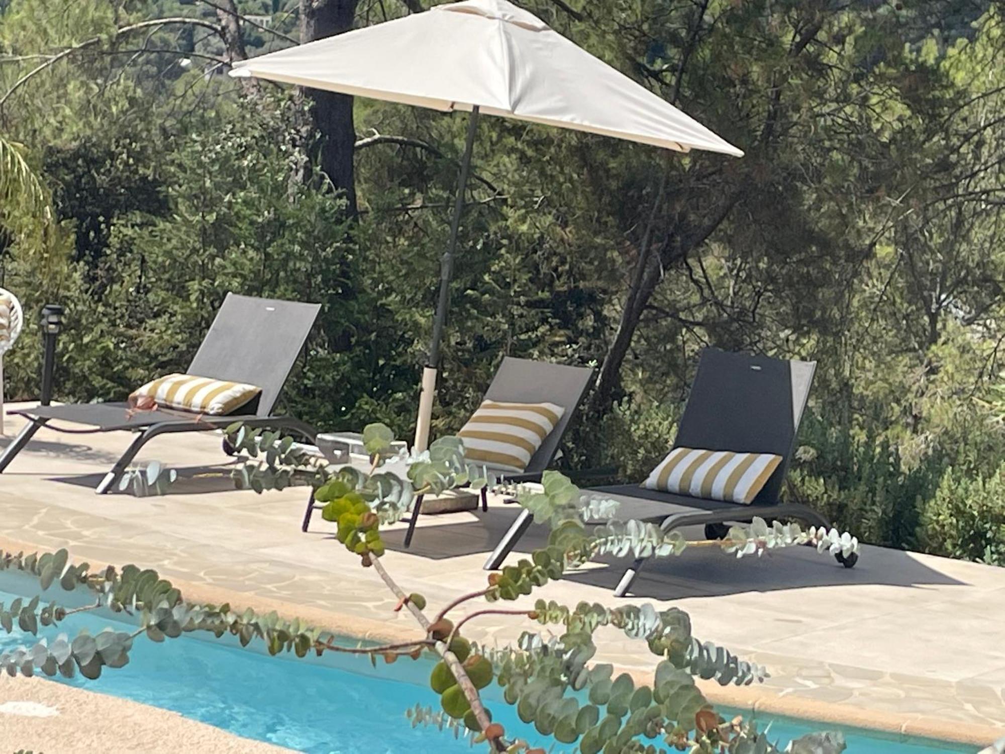 La Villa Des Carriers- Maison Avec Piscine Proche Mer Roquefort-les-Pins Esterno foto