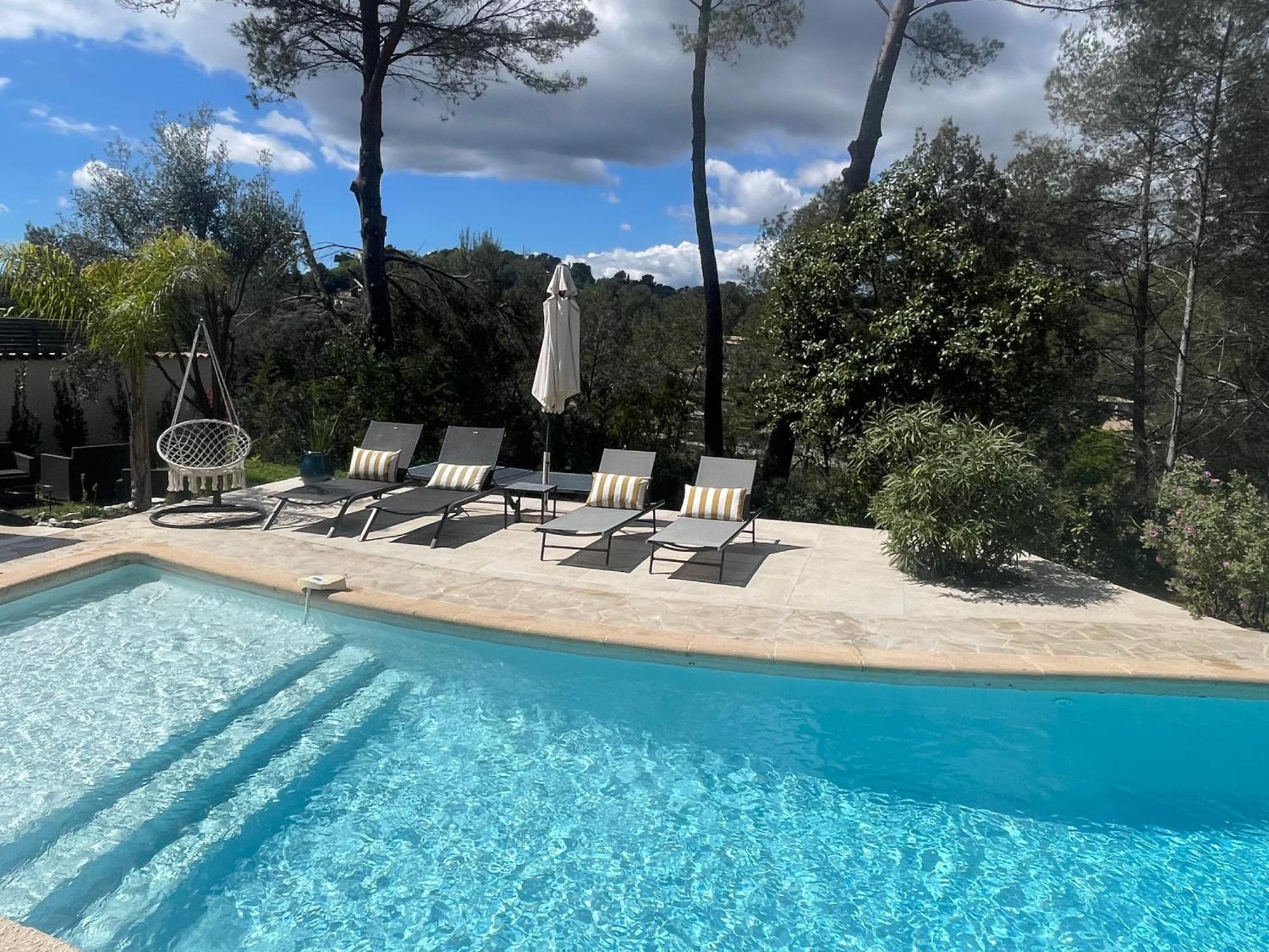 La Villa Des Carriers- Maison Avec Piscine Proche Mer Roquefort-les-Pins Esterno foto